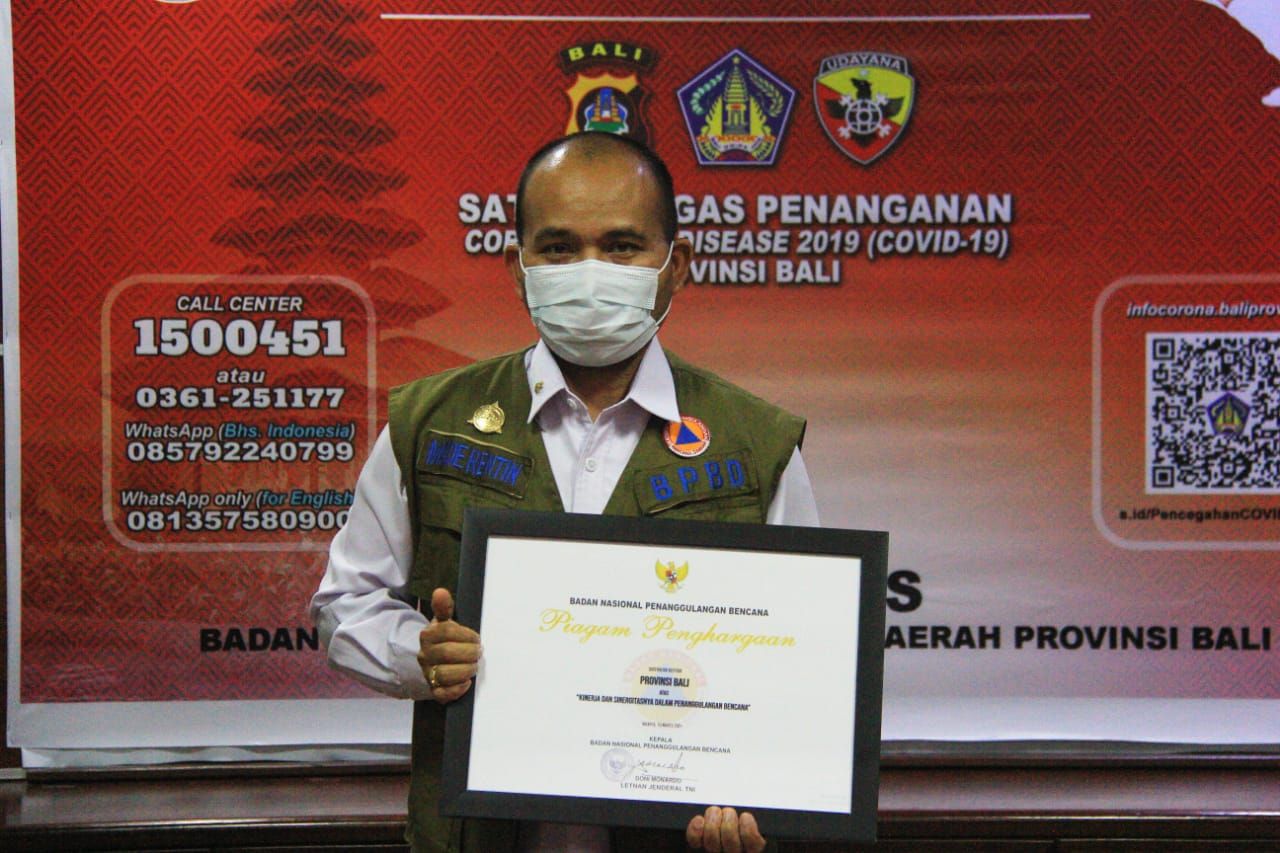 podiumnews.com-BPBD Bali Kembali Terima Penghargaan dari BNPB